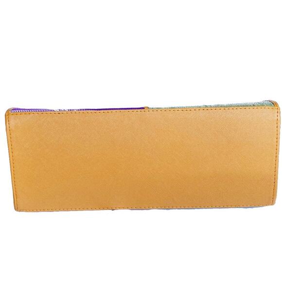 NWOT Women's Multicolor Handwoven Fabric Straw Ethnic Satchel Handbag - Picture 5 of 6